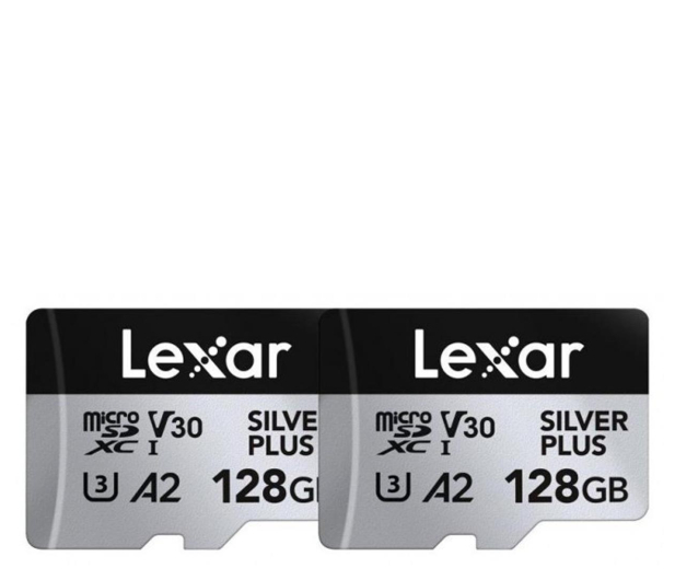 Lexar 2x128GB microSDXC Silver Plus UHS-I U3 A2 V30 - 1292573 - zdjęcie